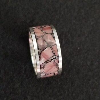 Kona Dolomite inlay ring with sterling silver band