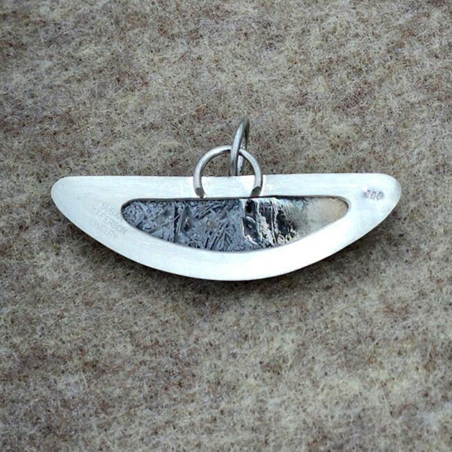 Laguna Lace Agate mezzaluna shaped pendant