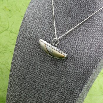 Sterling silver and picture stone pendant