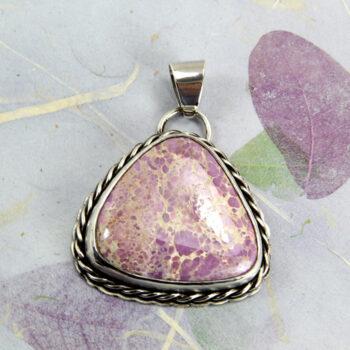 Phosphosiderite and sterling silver pendant