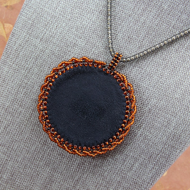 Mahogany obsidian beaded pendant