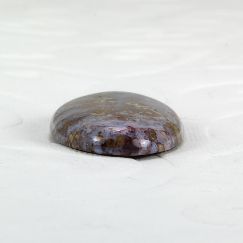 Blue mexican moss agate stone cabochon
